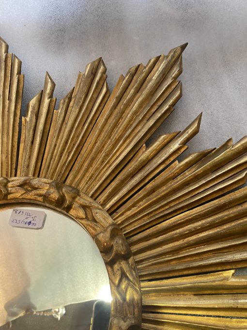 1950 Flat Mirror Gilded Wood 90 cm - Image 4
