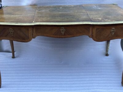 1880/1900 Napoleon III Desk Flat Crossbow Shape To be Restored