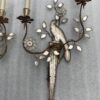 1970' Pair Of Wall Lights With Parakeet Placed On A Sheath, Maison Baguès H 63 cm - Image 2