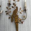 1970' Pair Of Wall Lights With Parakeet Placed On A Sheath, Maison Baguès H 63 cm - Image 7