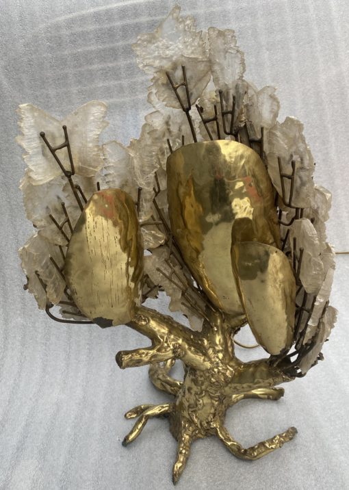 1970′ Enlightening Coral Lamp In Bronze With Gypsum Imitating Rock Crystal In The Style Of Duval Brasseur, Faure, Fernandez - Image 14