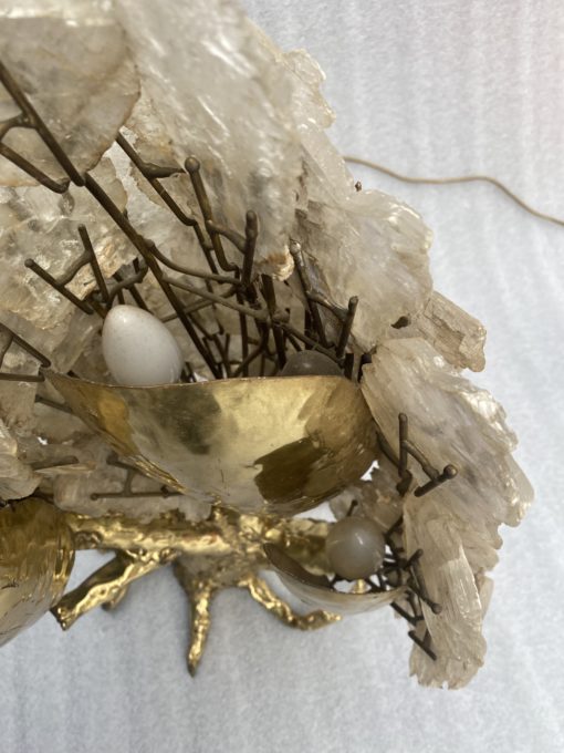 1970′ Enlightening Coral Lamp In Bronze With Gypsum Imitating Rock Crystal In The Style Of Duval Brasseur, Faure, Fernandez - Image 11