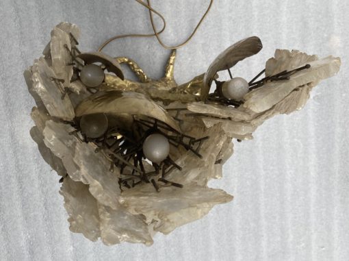 1970′ Enlightening Coral Lamp In Bronze With Gypsum Imitating Rock Crystal In The Style Of Duval Brasseur, Faure, Fernandez - Image 7