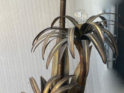 1970 "Palm Tree Floor Lamp in Brass Maison Jansen 3 Heads In The Style Brutaliste H: 170 cm