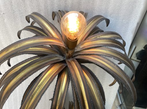 1970 "Palm Tree Floor Lamp in Brass Maison Jansen 3 Heads In The Style Brutaliste H: 170 cm - Image 2