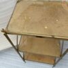 1970 ′ 3 Tier Brass Shelf Maison Baguès Patinated Leather Wood Trays 32 X 40 H 86 cm - Image 9