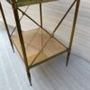 1970 ′ 3 Tier Brass Shelf Maison Baguès Patinated Leather Wood Trays 32 X 40 H 86 cm - Image 5