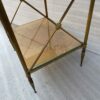 1970 ′ 3 Tier Brass Shelf Maison Baguès Patinated Leather Wood Trays 32 X 40 H 86 cm - Image 4