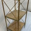 1970 ′ 3 Tier Brass Shelf Maison Baguès Patinated Leather Wood Trays 32 X 40 H 86 cm - Image 3