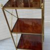 🔍  1970 ′ 3 Tier Brass Shelf Maison Baguès Bakelite Color Amber Trays 32 X 40 H 86 cm - Image 9