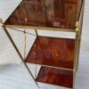 🔍  1970 ′ 3 Tier Brass Shelf Maison Baguès Bakelite Color Amber Trays 32 X 40 H 86 cm