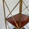 🔍  1970 ′ 3 Tier Brass Shelf Maison Baguès Bakelite Color Amber Trays 32 X 40 H 86 cm - Image 3