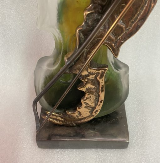 1970/80 Violin In Bronze And Glass Pate Signed LOHE - Image 5