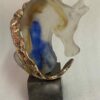 1970/80 Seahorse In Bronze And Glass Pate, Sculpture Signed LOHE