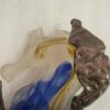 1970/80 Seahorse In Bronze And Glass Pate, Sculpture Signed LOHE - Image 3