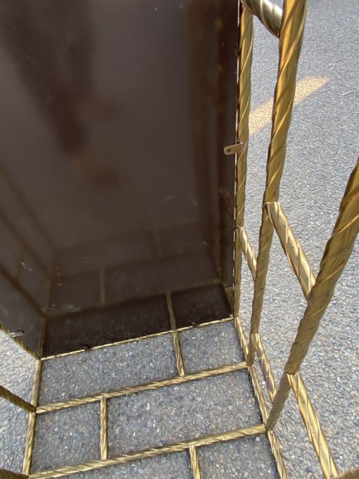 1970' Coffee Table In Oxidized Bronze Lacquer Tray 120 X 60 X H 45 cm - Image 2