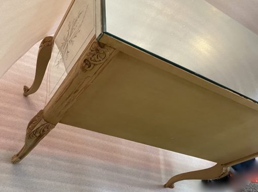 1950/70 Commode Style LXV Gainée De Miroirs Gravés A 2  Tiroirs – Image 5