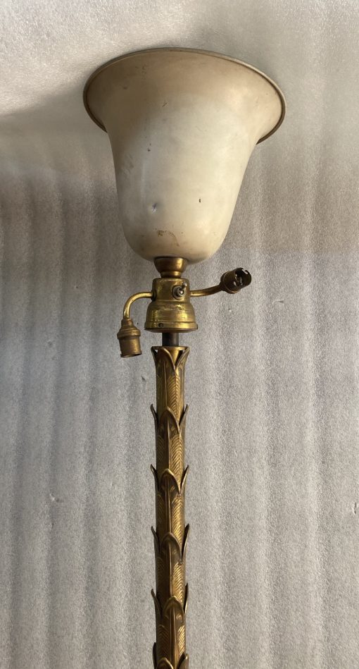 1970 Gilt Bronze Floor Lamp Maison Baguès Model Palm Tree - Image 2
