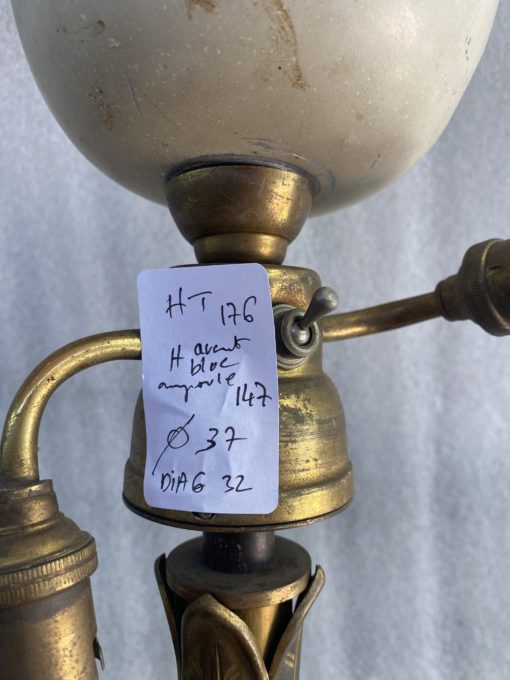 1970 Gilt Bronze Floor Lamp Maison Baguès Model Palm Tree - Image 11
