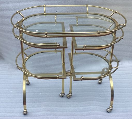1950/70 Articulated Rolling Bar Brass And Gilt Bronze Provenance Parisian Palace DLG Maison Jansen