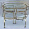 1950/70 Bar Roulant Articulé Laiton Et Bronze Doré Provenance Palace Parisien DLG  Maison Jansen