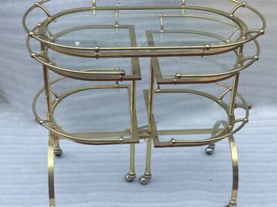 1950/70 Articulated Rolling Bar Brass And Gilt Bronze Provenance Parisian Palace DLG Maison Jansen