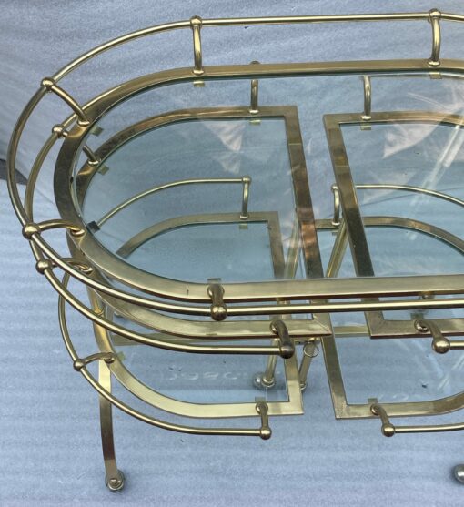1950/70 Articulated Rolling Bar Brass And Gilt Bronze Provenance Parisian Palace DLG Maison Jansen - Image 2