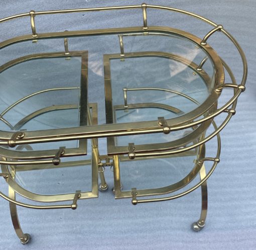 1950/70 Articulated Rolling Bar Brass And Gilt Bronze Provenance Parisian Palace DLG Maison Jansen - Image 4