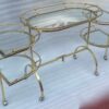 1950/70 Bar Roulant Articulé Laiton Et Bronze Doré Provenance Palace Parisien DLG  Maison Jansen – Image 3