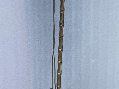 1950/70 Gilt Bronze Floor Lamp Maison Baguès Bamboo Model With Signed Malabert System