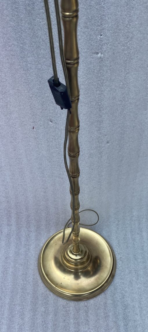 1950/70 Gilt Bronze Floor Lamp Maison Baguès Bamboo Model With Signed Malabert System - Image 2
