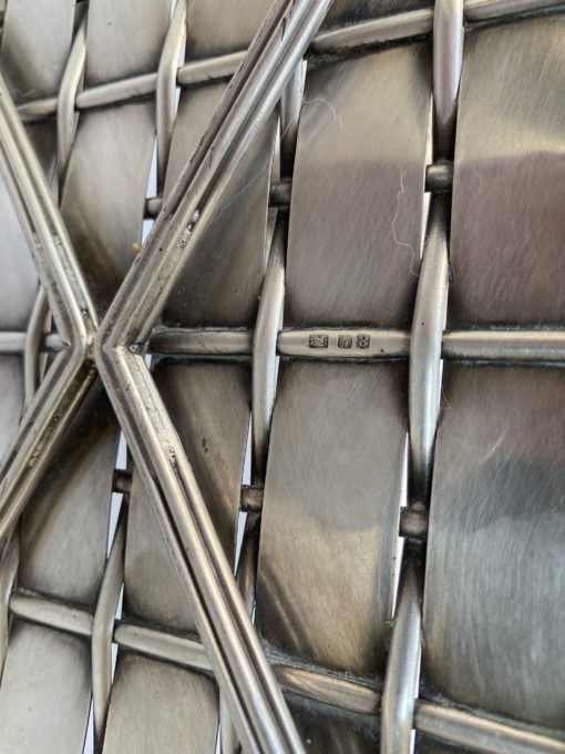 1900 'Pair Of Presentation Baskets In Silvered Metal From Parisian Palace - Image 12