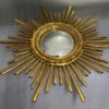 1950/70 ‘ Miroir soleil Convexe, Bois Doré – Diamètre 69 cm – Image 12
