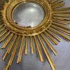 1950/70 ‘ Miroir soleil Convexe, Bois Doré – Diamètre 69 cm – Image 11