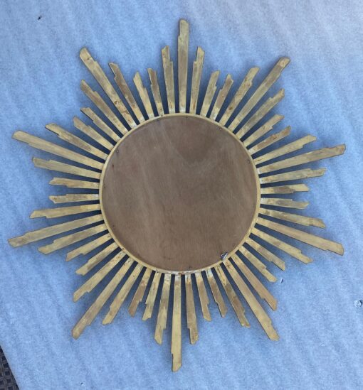 1950/70 ‘Convex Sun Mirror, Golden Wood – Diameter 69 cm - Image 14