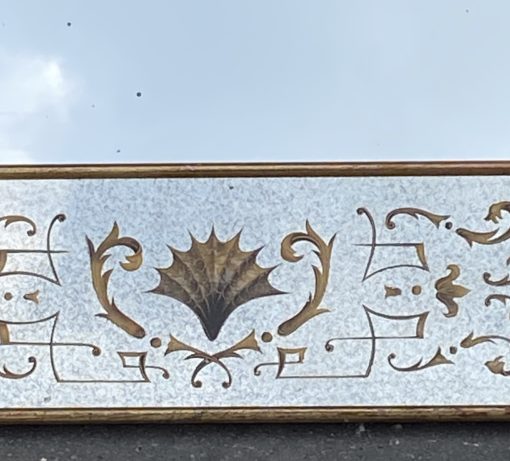 1960/70 Horizontal Eglomized Mirror For Chinese Musicians Decor And Gold Leaf Frame DLG Pansard 120 X H 90 cm - Image 5