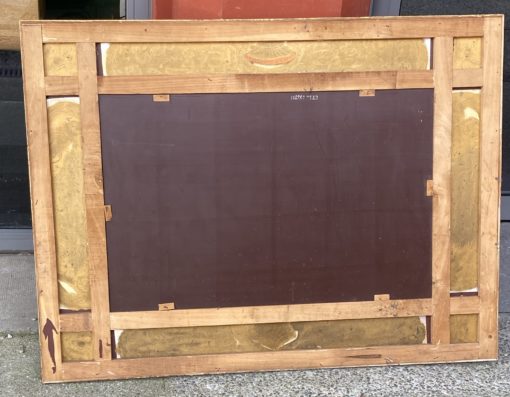 1960/70 Horizontal Eglomized Mirror For Chinese Musicians Decor And Gold Leaf Frame DLG Pansard 120 X H 90 cm - Image 10