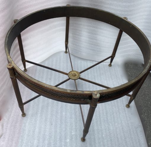 1950/70′ Pedestal Table Maison Jansen Or Maison Charles In The Style Of The Model By Adam Weisweiler With Spacer A 6 Branches ⌀ 99 cm H 50 cm