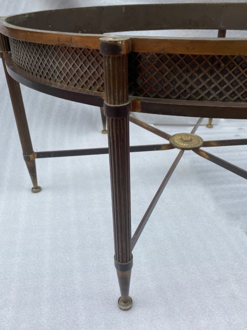 1950/70′ Pedestal Table Maison Jansen Or Maison Charles In The Style Of The Model By Adam Weisweiler With Spacer A 6 Branches ⌀ 99 cm H 50 cm - Image 3