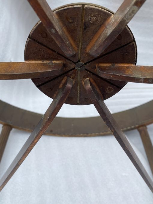 1950/70′ Pedestal Table Maison Jansen Or Maison Charles In The Style Of The Model By Adam Weisweiler With Spacer A 6 Branches ⌀ 99 cm H 50 cm - Image 7