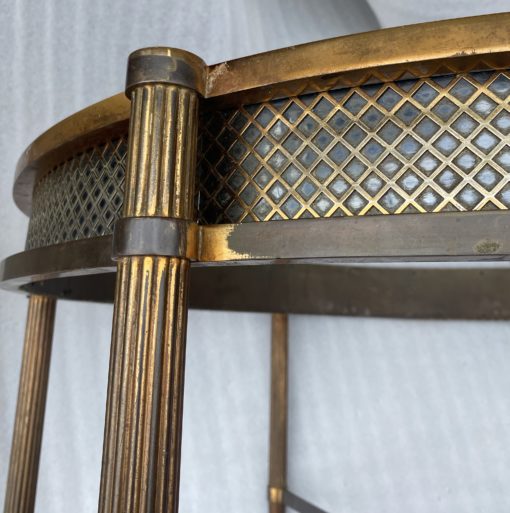 1950/70′ Pedestal Table Maison Jansen Or Maison Charles In The Style Of The Model By Adam Weisweiler With Spacer A 6 Branches ⌀ 99 cm H 50 cm - Image 10