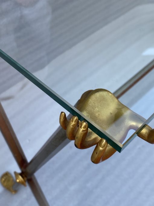 1970 'Neoclassical Console DLG Maison Jansen, Charles or Bagués In Iron And Satin Gilt Bronze 128 X 42 X H 80 CM - Image 8