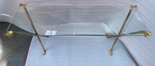 1970 'Neoclassical Console DLG Maison Jansen, Charles or Bagués In Iron And Satin Gilt Bronze 128 X 42 X H 80 CM - Image 11