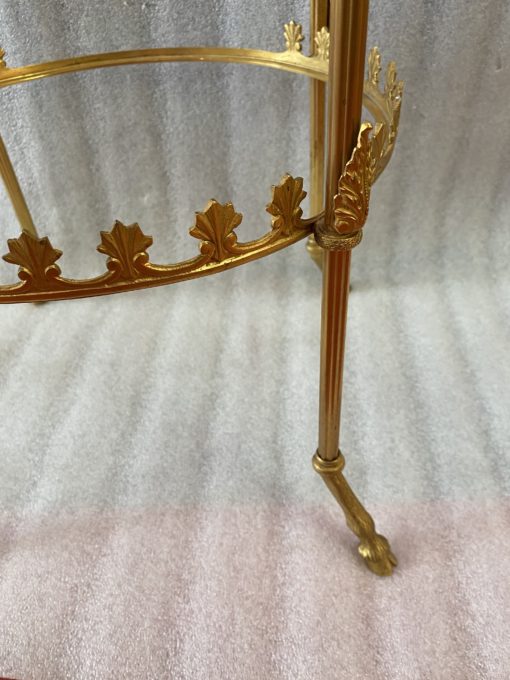 1950/70' Round Bronze Servant 3 Trays In The Style Weisweiler - Image 12