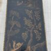 1970′ Table Basse Bronze Doré Style Baguès Decor Palmier Laque de Chine 107,5 x 47 x H 41,5 cm