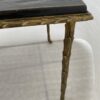 1970′ Table Basse Bronze Doré Style Baguès Decor Palmier Laque de Chine 107,5 x 47 x H 41,5 cm – Image 6
