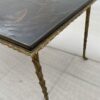 1970′ Table Basse Bronze Doré Style Baguès Decor Palmier Laque de Chine 107,5 x 47 x H 41,5 cm – Image 5