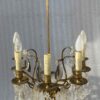 1950′  Lampe Girandole  Bronze 5 Bras Pampilles H 82 cm – Image 10