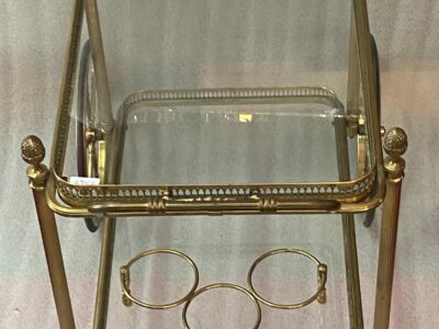 1950/70 Maison Jansen Rolling Bar In Brass And Gilt Bronze