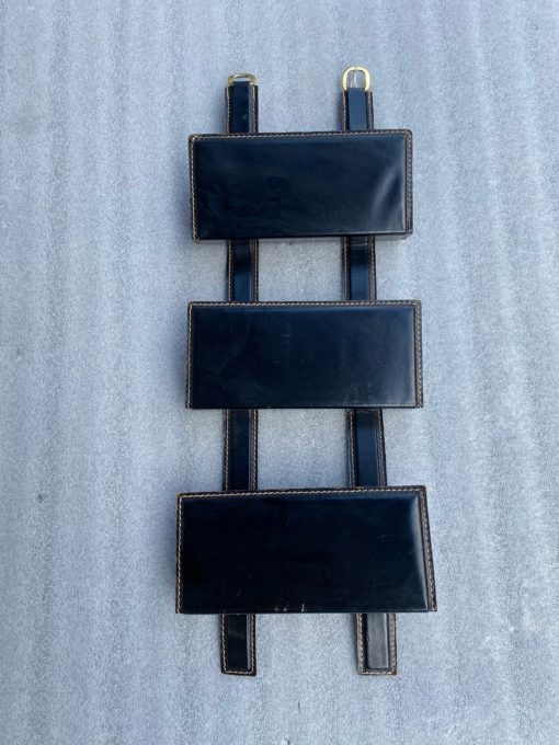 1950/70 Document Holder Jacques Adnet Style Leather Saddler